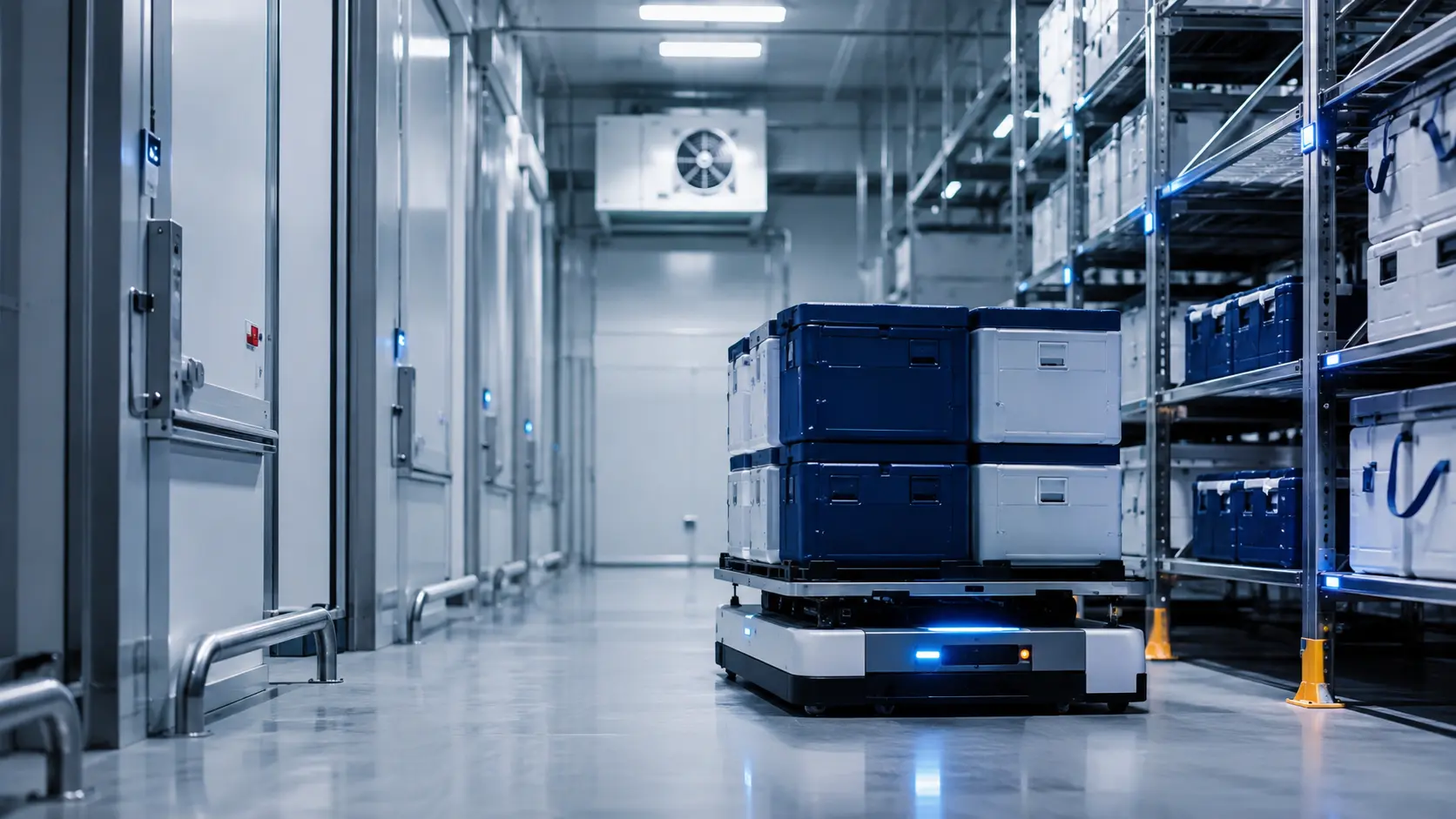 Controlled pharmaceutical warehouse and inventory aisles